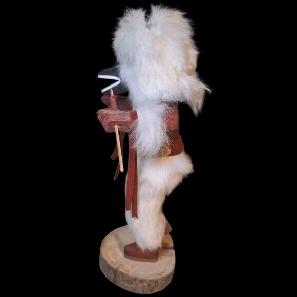 Kachina Doll Bear Mask BYLD Vintage Native American God Legend Folk Art Shell - Picture 3 of 15